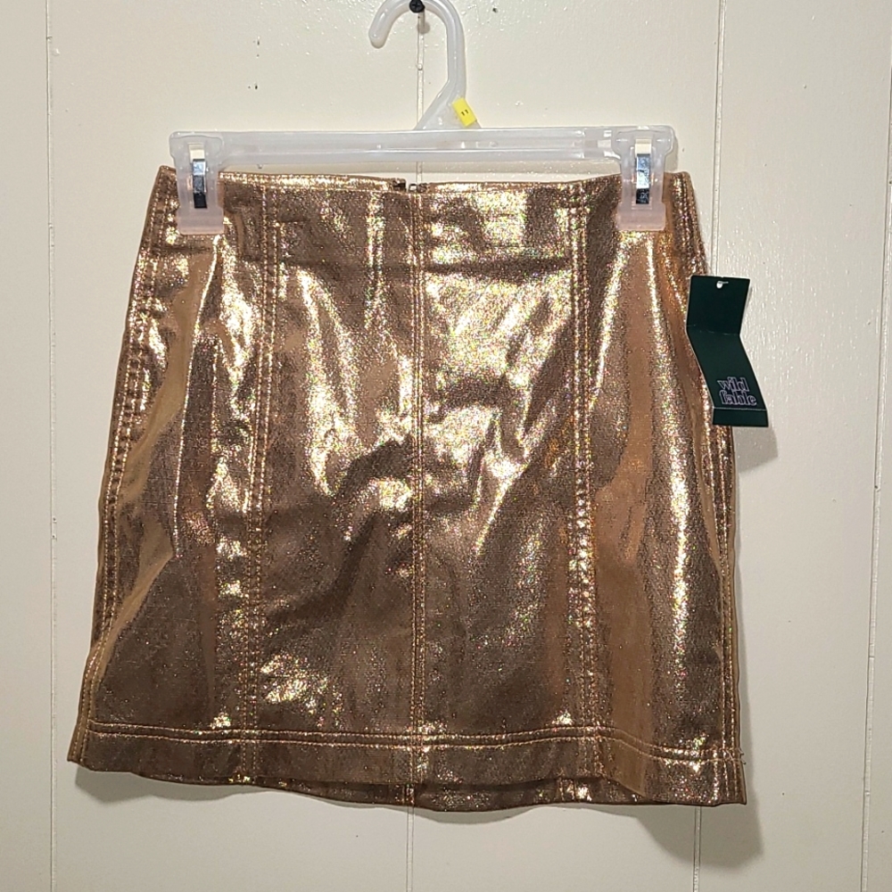 Gold  Mini Skirt